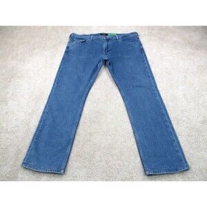 Paige Jeans Adult 38 Federal Blue Straight Leg Denim Stretch Casual Men 38x28
